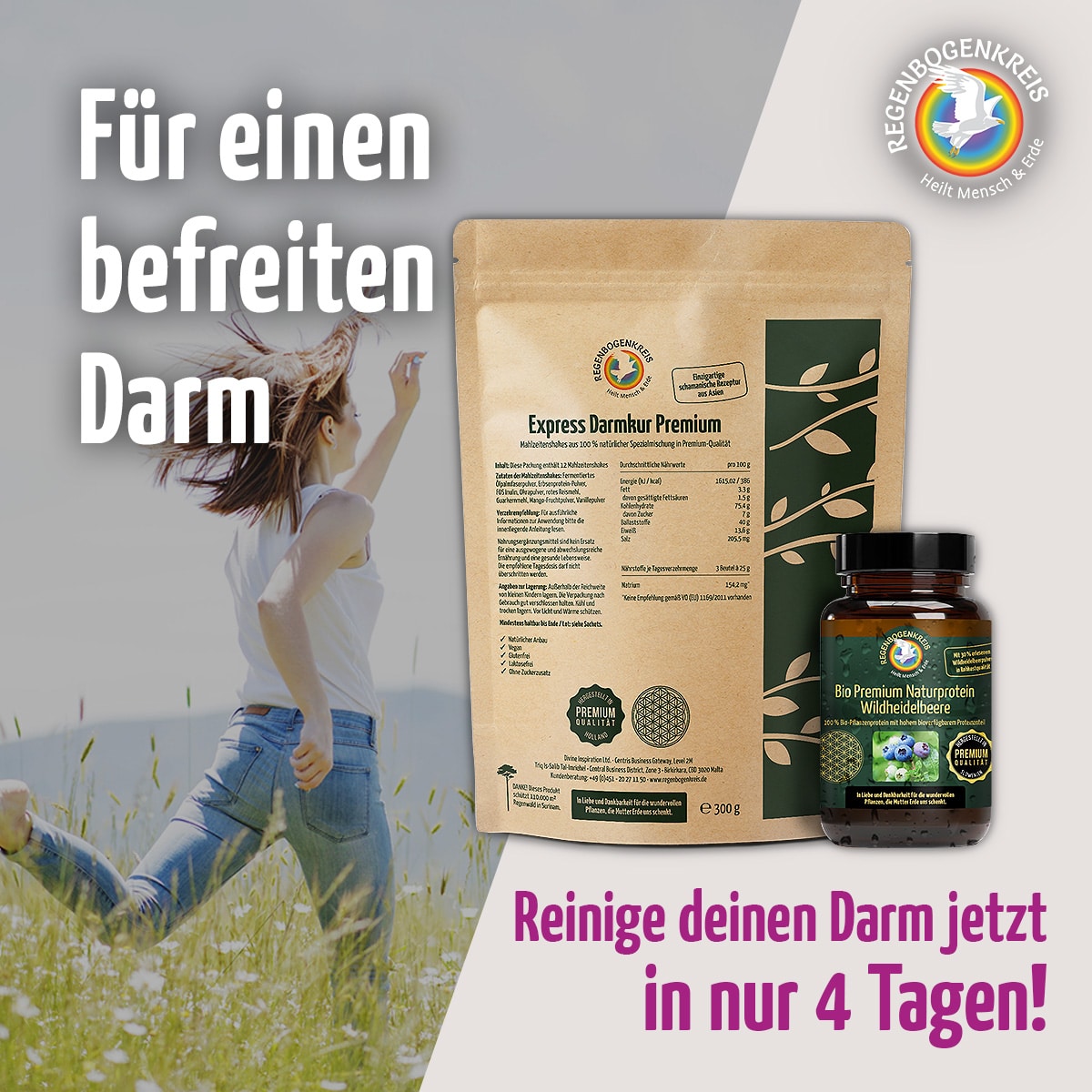 Darmkur-Set vom Regenbogenkreis – 4-Tage-Darmreinigung für neue Leichtigkeit im Alltag