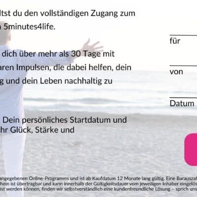 5minutes4life Geschenkgutschein